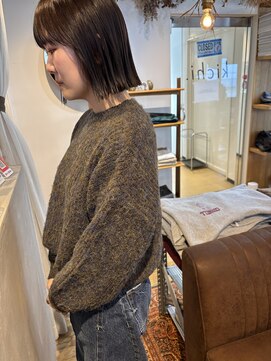 キチ(kichi.) [kichi.] ぷつっとボブ×くすみブラウン