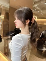 ロンドガーネット 池袋(Lond garnet)&nbsp;オリーブグレー/レイヤーカット/黒髪/マロンベージュ/池袋