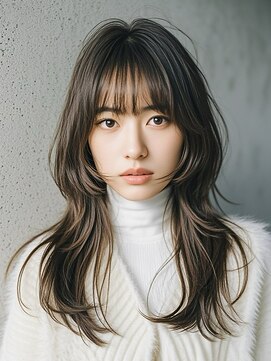 エイチ ウルフカット 大阪梅田(811) フェイスフレーミングルーツカラー天使の羽バングネオウルフボブ