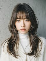 エイチ ウルフカット 大阪梅田(811) フェイスフレーミングルーツカラー天使の羽バングネオウルフボブ