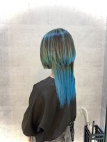 ブレイブ ヘアデザイン(BRaeVE hair design)&nbsp;アイスブルー＆くらげウルフ