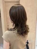 オン キャナルシティ博多前店(on)&nbsp;【晴音】レイヤーパーマ/ウルフパーマ/ミディアムレイヤー/30代