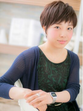 カバーヘア 上尾西口店(COVER HAIR) アシンメトリーダークカラーウルフショートg上尾20代30代40代!