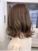 透け感艶カラー★ナチュラルモードのミディアムヘア