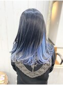 インナーカラー×アイスブルー