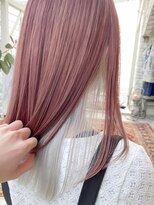 アンククラシックヘアー(ank classic hair) インナーカラー,ホワイトヘア,ピンクベージュ