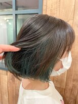 ムーン(moon) #縮毛矯正#ストレート#ミニウルフ#テラコッタ#くすみブルー