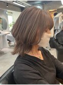 脱白髪染め☆白髪ぼかしショートウルフ