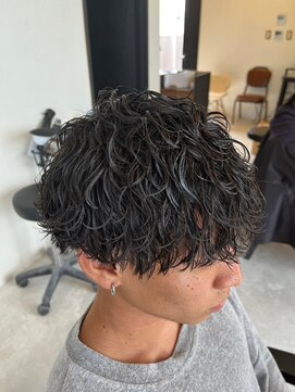 ミオ(Mio) 滋賀、南草津、メンズ美容室、波巻きツイストスパイラルパーマ