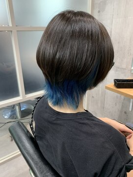ネウィ 所沢(newi) インナーカラー シアン