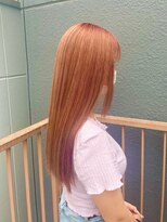 ネウィサリュー 立川(newi saLyu)&nbsp;韓国大人レイヤーオレンジブロンドベージュシンプルストレート