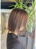 切りっぱなしボブスタイル♪