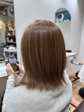 リエート 四条河原町(Lieto) 髪質改善ブリーチ無しくびれボブ白髪ぼかし30代40代50代