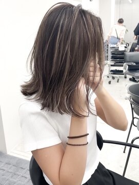 ネイロ バイ ジルブラン 葛西(NeiRo by JIL BLAN) レイヤーカット白髪ぼかしハイライトダブルカラーインナーカラー