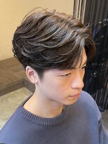 ジュンヌオム リンカラン(Jeune Homme LINGKARAN) フェザーパーマ×センターパート