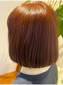 オレンジブラウンボブ