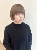 Say.ショートボブホワイトグレージュミニウルフぱっつん前髪