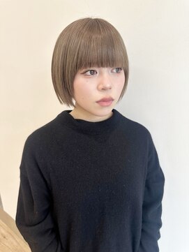 セイドット リー(Say. Ree) Say.ショートボブホワイトグレージュミニウルフぱっつん前髪