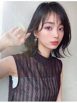 アフロートフクオカ(AFLOAT FUKUOKA) 【NEW OPEN】小顔前髪あり後れ毛サイドバングメルティカラー