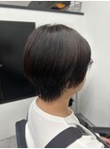 ショートヘア/暗めカラー/グランマッシュ/鎌取/市川いづみ