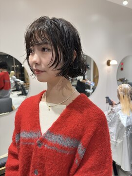 スタン 渋谷(Stam) レイヤー ボブパーマ［ミニボブ/顔まわりカット］