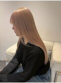 17308ホワイトブロンドグレーブラウン全頭ブリーチダブルカラー