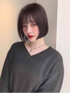 ヴェイン 渋谷(vain) 切りっぱなしボブがやっぱり可愛い！柔らかカラーと相性◎