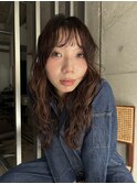 デジタルパーマ/ミディアムレイヤー/韓国巻き風/顔周りカット