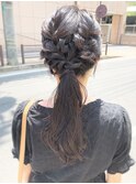 編み込みアレンジ