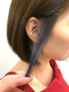 フレイムスヘアデザイン(FRAMES hair design) ボブ×ネイビーインナー