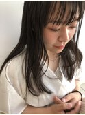 ワイドバングストレート