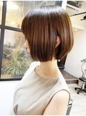 《knit銀座》大人可愛い20代30代40代ショートボブ丸み前下がり