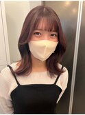 【ろみおstyle】ピンクブラウン/くびれヘア/韓国ヘア
