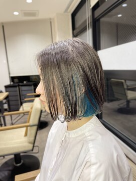 ヘアーラボ ノッシュ 唐人町店(Hair Labo Nosh) 【Nosh】インナー×ターコイズ