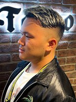 キングマンバーバー(KING MAN BARBER)&nbsp;ハイスキンフェード×ホワイトメッシュ