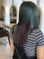 オーブ ヘアー レイ 沖縄北谷店(AUBE HAIR ray) ダブルカラーでインナーと、トップのカラーを変えて仕上げました