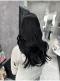 韓国風黒髪ロング