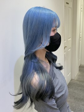 コル(CoL) 水色と黒のルーツカラー