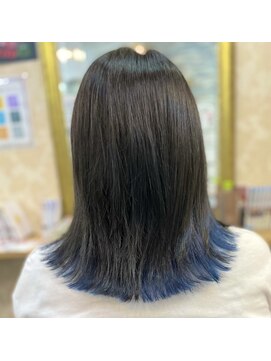 ブリックヘアー(BLICK Hair) インナーカラー　ネイビーブルー