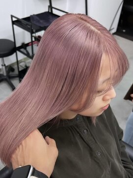 アース コアフュールボーテ 長野駅前店(EARTH coiffure beaute) ピンクラベンダー_ダブルカラー_ケアブリーチ_艶カラー