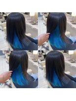 フラミューム 藤沢(flammeum) インナーカラー×ターコイズブルー【藤沢】