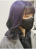 Goofy銀座/冬の逆インナーカラー/ブルーバイオレット/