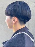 丸み マッシュショート 刈り上げ ツーブロック 黒髪ショート