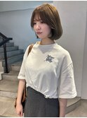 ブリーチなしダブルカラーオリーブベージュボブ韓国吉祥寺◎