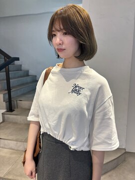 ゼスト パーク(ZEST PARK) ブリーチなしダブルカラーオリーブベージュボブ韓国吉祥寺◎