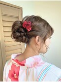 浴衣/着付け/ヘアセット/シニヨン