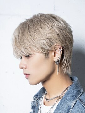 オーシャントーキョー ウエスト(OCEAN TOKYO WEST) メンズマッシュウルフナチュラルシースルーホワイトカラー