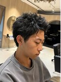 スパイキーショート×ピンパーマ