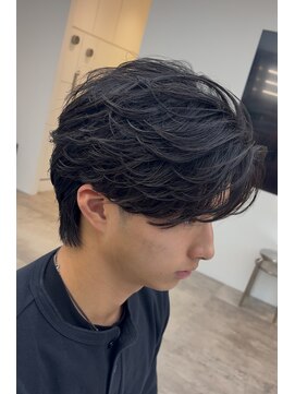 フィフスパーク(fifth PARK) 渋谷men'sフェザーパーマfifth微分けセンターパートメンズカット