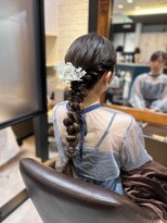 ジパング 押上店(Zipangu)&nbsp;編みおろしヘア/お呼ばれヘア/20代/30代